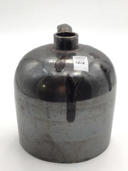 Unmarked Brown Drip Glaze Stoneware Jug