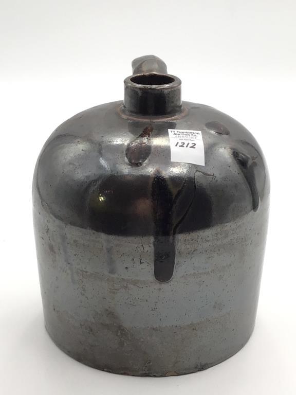 Unmarked Brown Drip Glaze Stoneware Jug