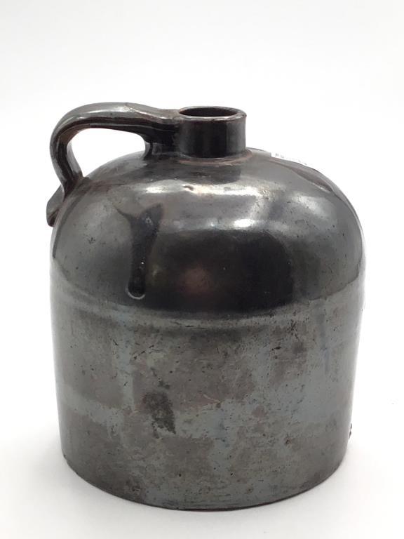Unmarked Brown Drip Glaze Stoneware Jug