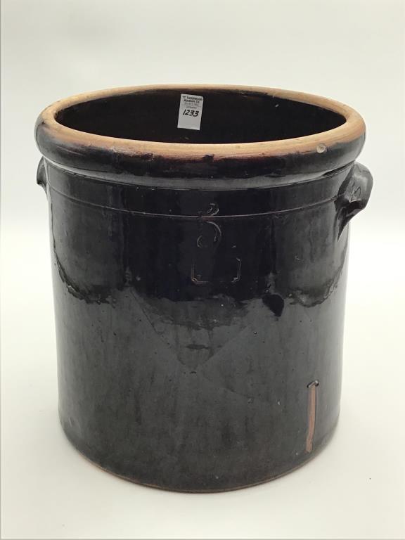 5 Gal Crock Front Marked Beck & Bros. Pottery