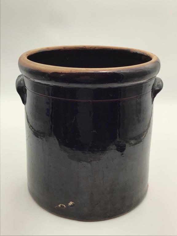5 Gal Crock Front Marked Beck & Bros. Pottery
