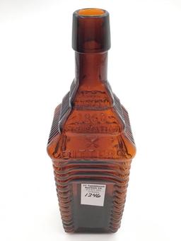 Antique Dark Amber Bitters Bottle  Marked ST.