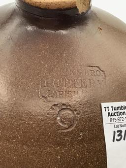Brown Crock Jug Marked Bech &  Bro