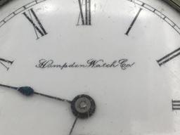 Silver Hampden Watch Co. Open Face Pocket