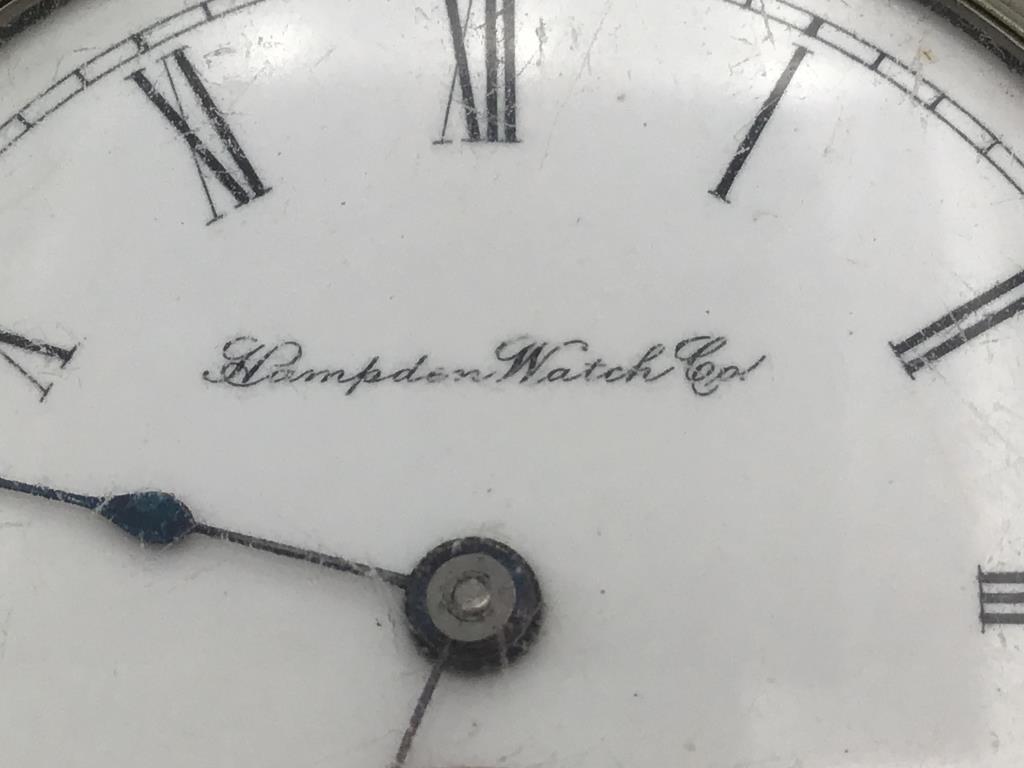 Silver Hampden Watch Co. Open Face Pocket