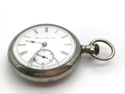Silver Hampden Watch Co. Open Face Pocket