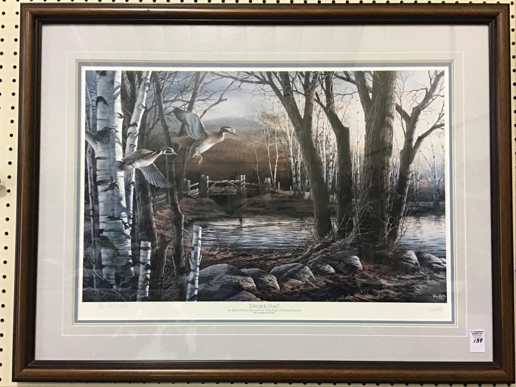 Framed "Riverside Pond" Print-1995 An Ideal Water