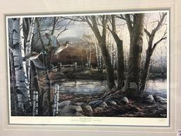 Framed "Riverside Pond" Print-1995 An Ideal Water