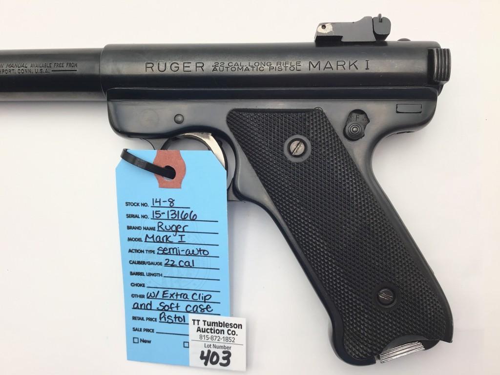 Ruger Mark I Target 22 Cal Semi Auto Pistol
