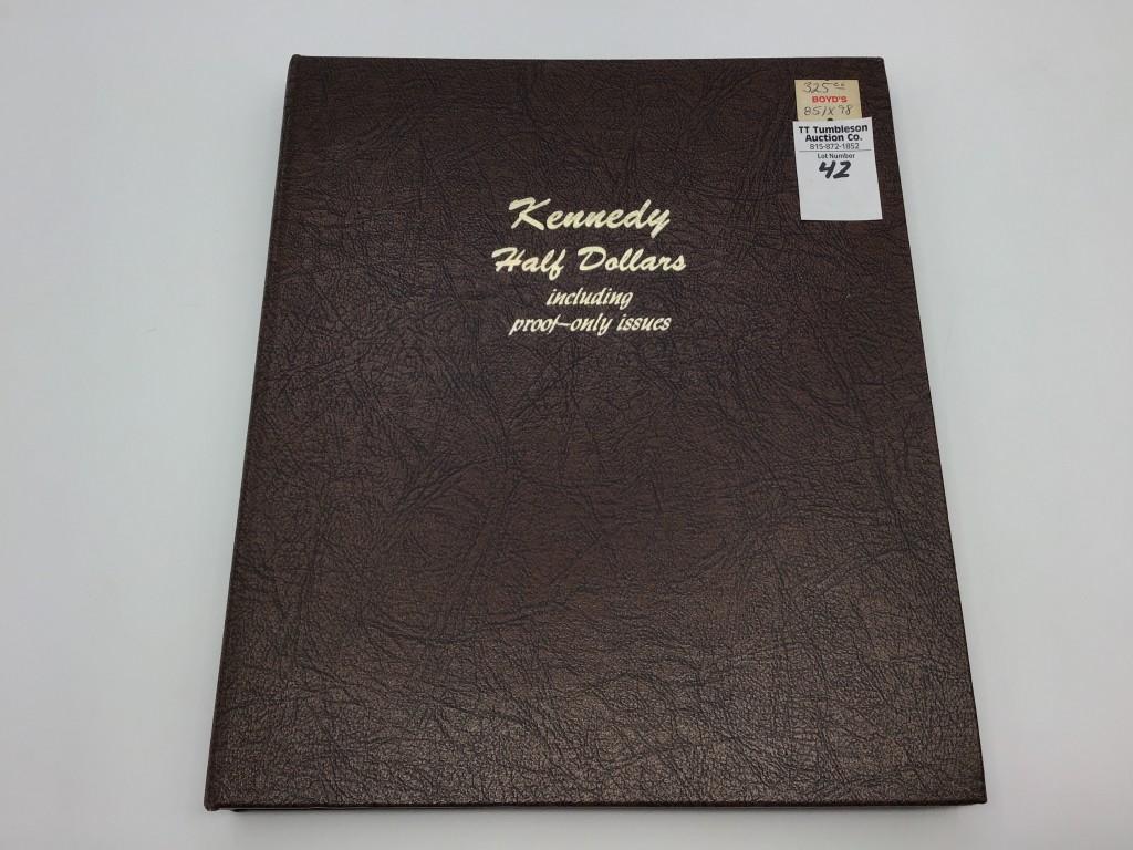 Folder w/ Kennedy Half Dollars Including