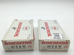 2 Full Boxes of Winchester 40 S&W