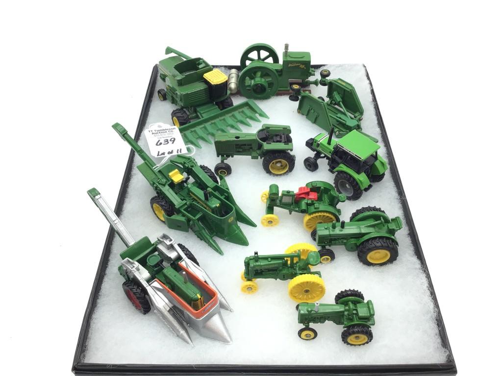Lot of 11-Miniature 1/64 Scale John Deere