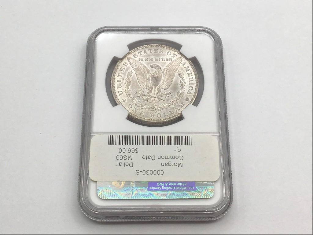 Graded 1898O MS63 Morgan Silver Dollar by NGC