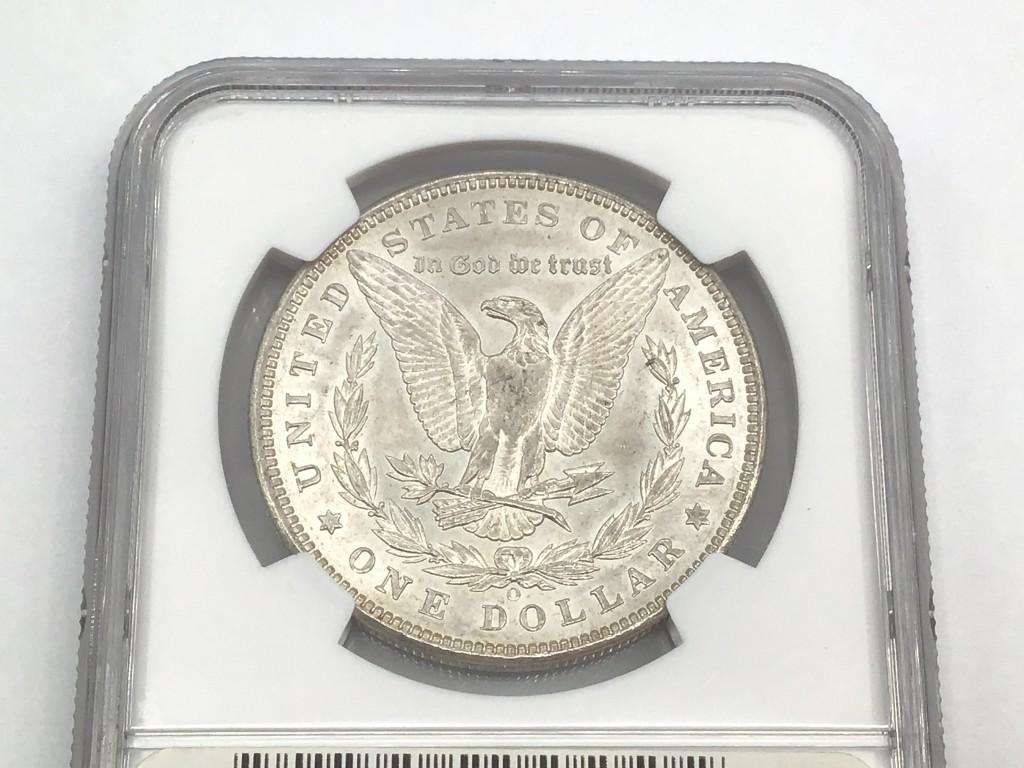 Graded 1898O MS63 Morgan Silver Dollar by NGC