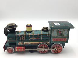 Lot of 2 Battery Operated Tin Locomotives-
