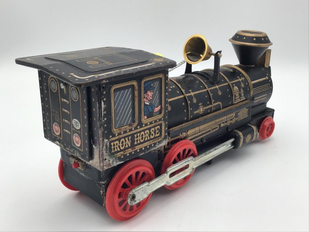 Lot of 2 Battery Operated Tin Locomotives-