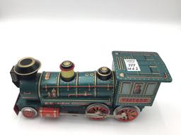 Lot of 2 Battery Operated Tin Locomotives-