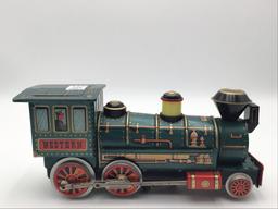 Lot of 2 Battery Operated Tin Locomotives-