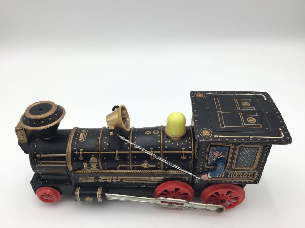 Lot of 2 Battery Operated Tin Locomotives-