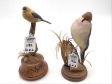 Pair of Carved Birds Including Morning Dove