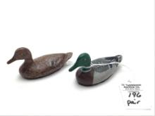 Pair of MIniature Perdew Iron Mallards