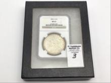 Graded 1885O MS63 Morgan Silver Dollar by NGC