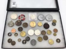 Group of Various Tokens Including