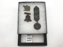 Lot of 3 Watch Fobs Including 1920 Egyptian