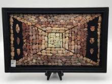 Framed Collection of Unique Artifact Stones &