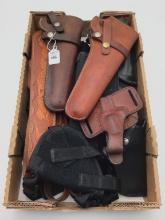 Group of Various Gun Holsters Including Leather-