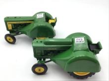 Lot of 2 John Deere Toy Orchid Tractors