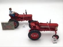 Lot of 2-1/16 Scale Farmall Toy Tractors