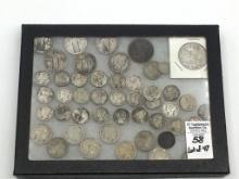 Lot of 47 Various Silver Coins Including