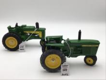 Lot of 2-1/16 Scale John Deere Toy Tractors
