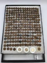 Collection of 233 Coins Including 230 Wheat