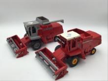 Lot of 2-1/16 Scale Massey Ferguson Combines