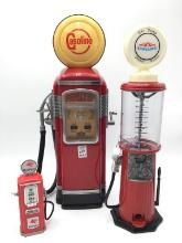 Lot of 3 Toy Gasoline Pumps Including Sm.