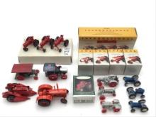 Group of Miniature 1/64 Scale Toy Tractors