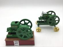 Lot of 2 -1/6 Scale John Deere Engines Including