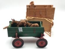 Wood High Top Wagon w/ Buck Board Seat &