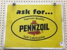 Dbl Sided Pennzoil Metal Adv. Sign