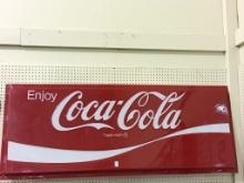 Very Lg. Contemp. Heavy Plastic Coca Cola Sign