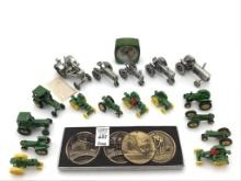 Group of Miniature 1/64 Scale John Deere Toy