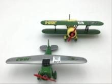 Lot of 2 John Deere Toy Airplanes by Liberty