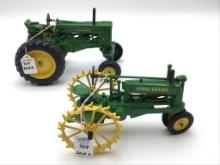 Lot of 2-1/16 Scale John Deere Toy Tractors