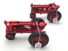 Lot of 2-1/16 Scale Farmall Toy Tractors Including