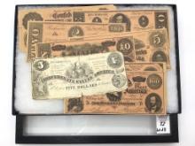 Lot of 8 Paper Currency Including 7 Confederate