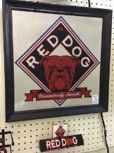 Lot of 3 Red Dog Collectibles Including Wall
