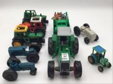 Group w/ buddy L Plastic Toy Tractors & Sm. Scale