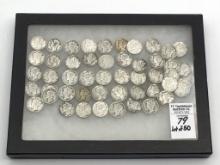 Collection of 50 Mercury Dimes